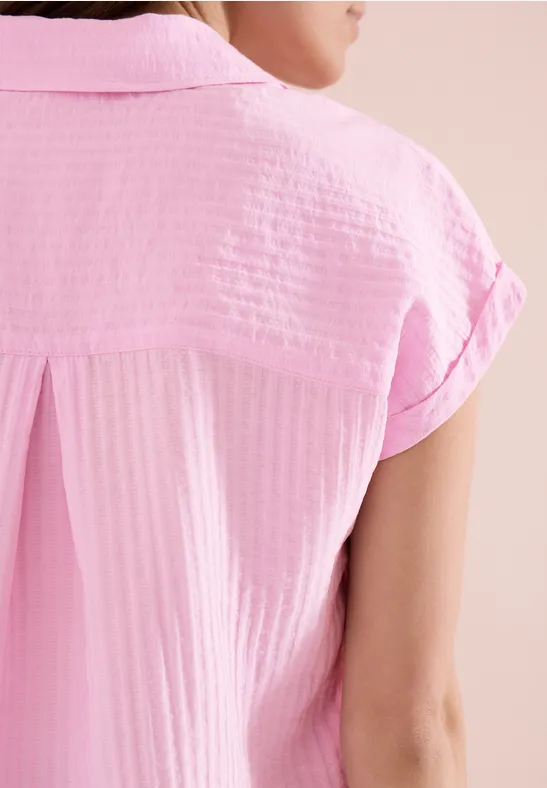 Dropped Shoulder Bluse mit Struktur light blush rose