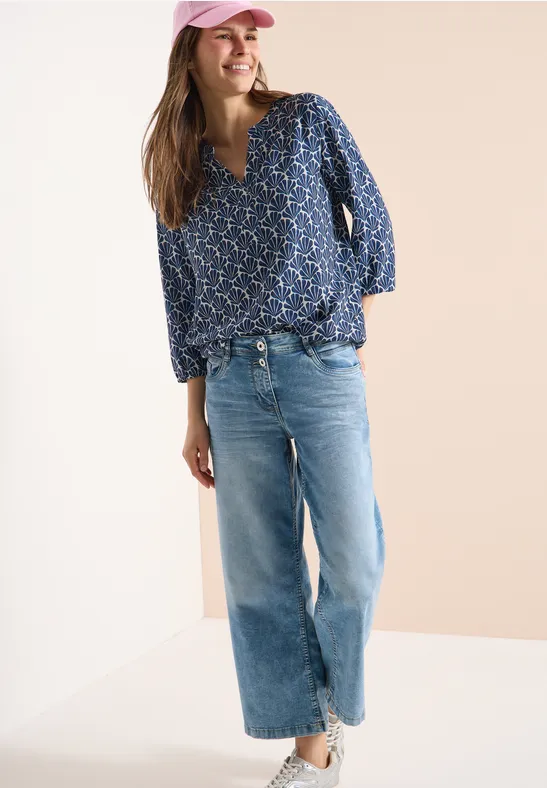 Blouse à manches 3/4 avec détails scintillants universal blue