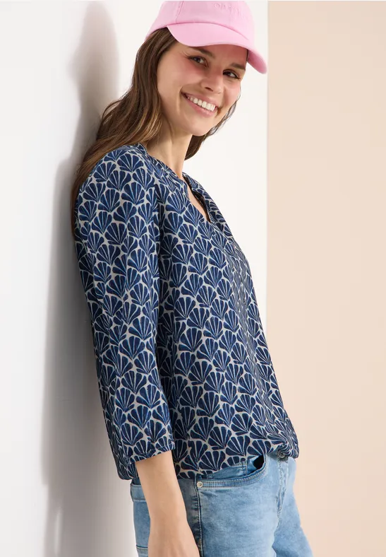 Blouse à manches 3/4 avec détails scintillants universal blue