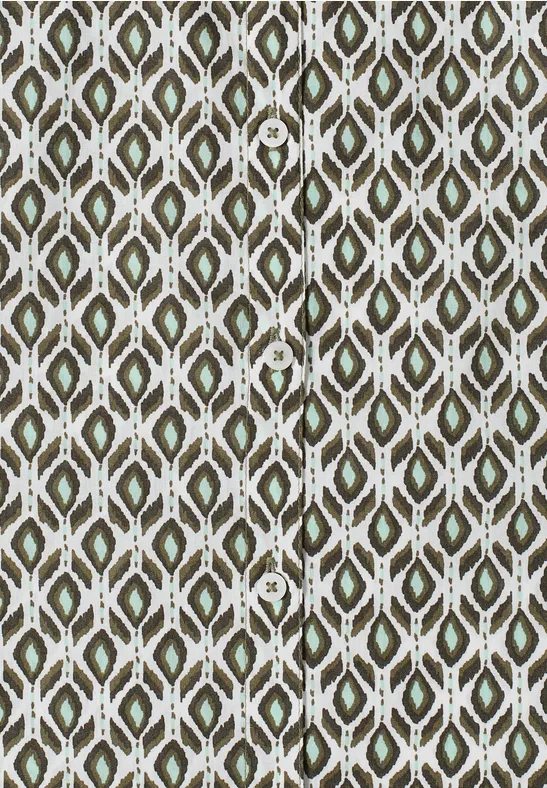 Kurzarm Bluse mit Minimal Print khaki