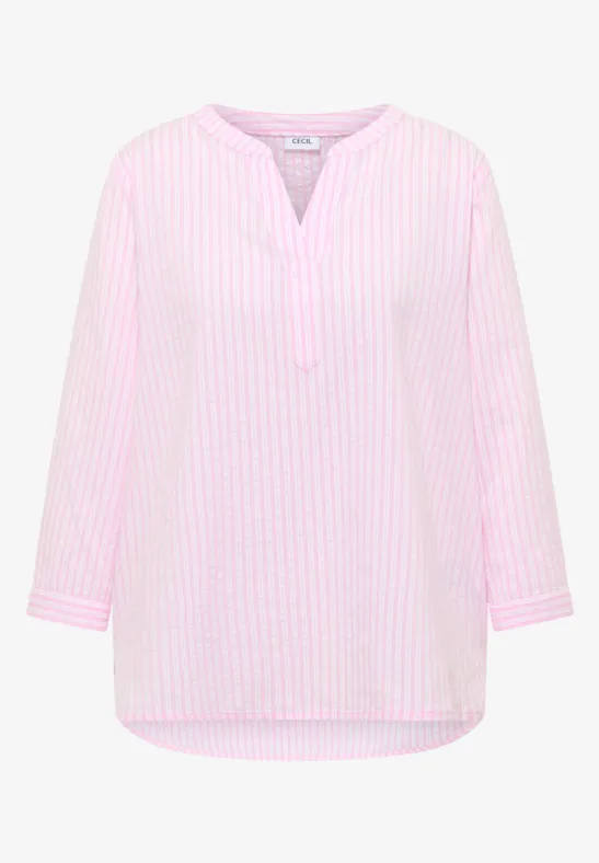 3/4-Arm Bluse in Seersuckerqualität light blush rose