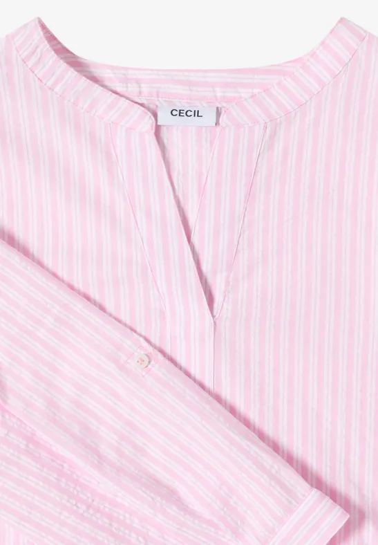 3/4-Arm Bluse in Seersuckerqualität light blush rose