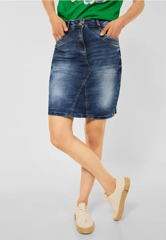 Mini Jeansrock mid blue used wash