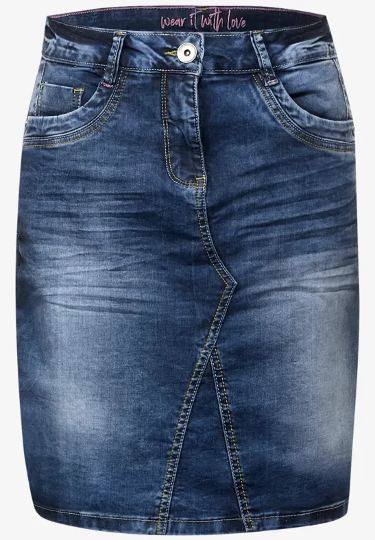 Mini Jeansrock mid blue used wash