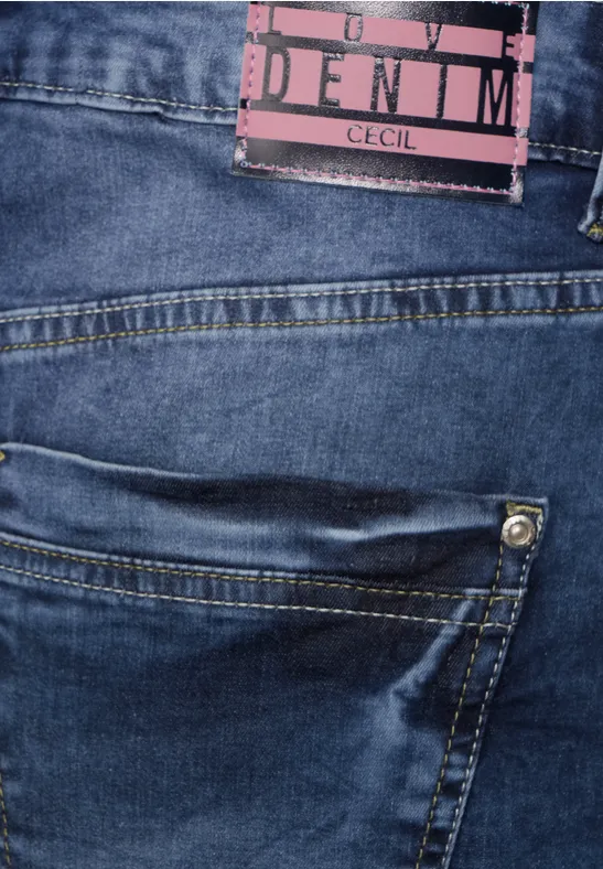 Mini Jeansrock mid blue used wash