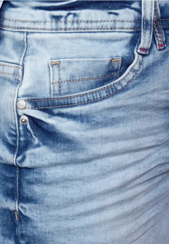 Minirock in Jeans light blue wash