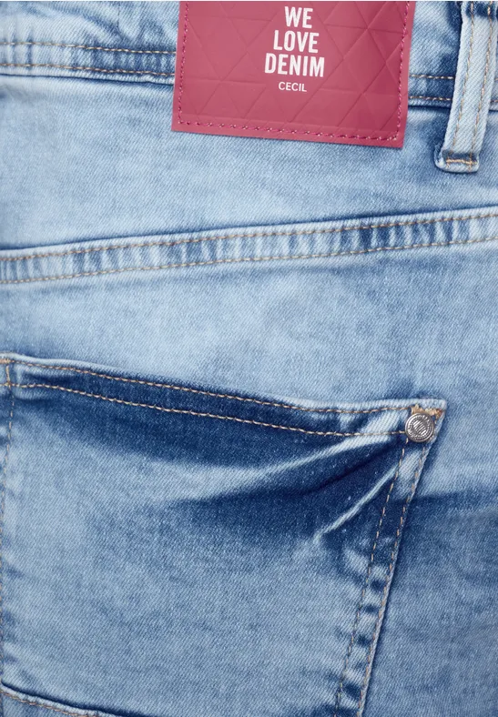 Minirock in Jeans light blue wash