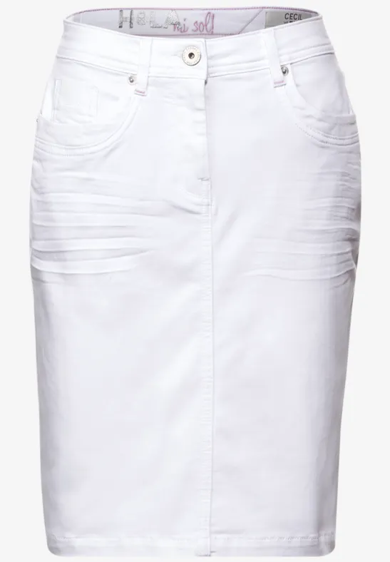 Jeans Mini Rock white denim