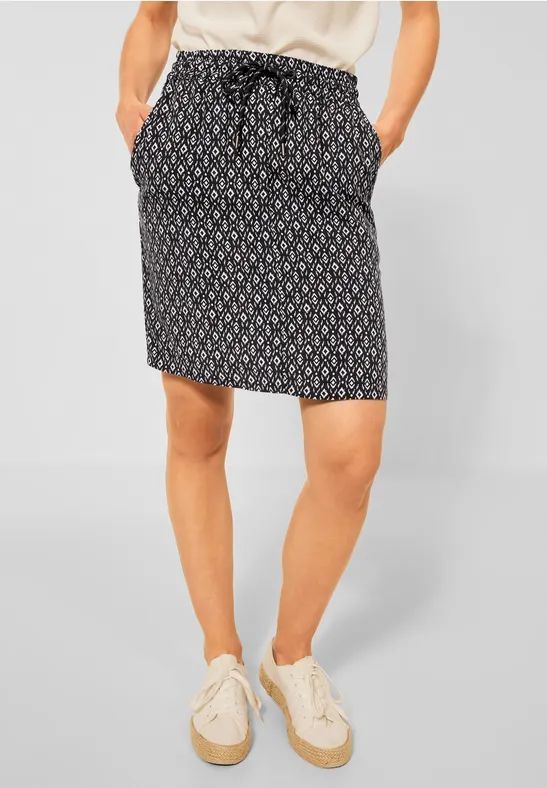 Rock mit Print carbon grey