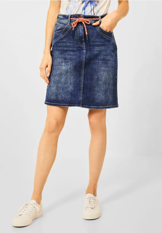 Blauer Jeansrock mid blue used wash