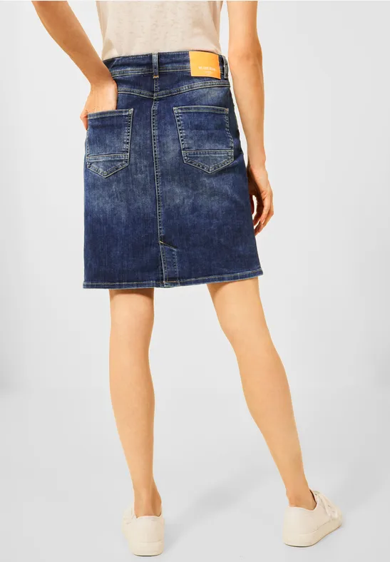 Blauer Jeansrock mid blue used wash