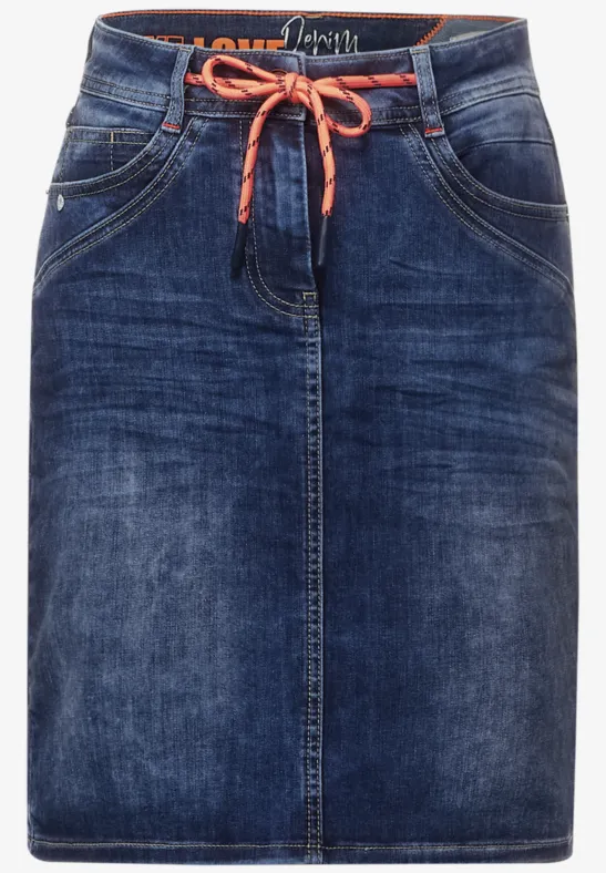 Blauer Jeansrock mid blue used wash