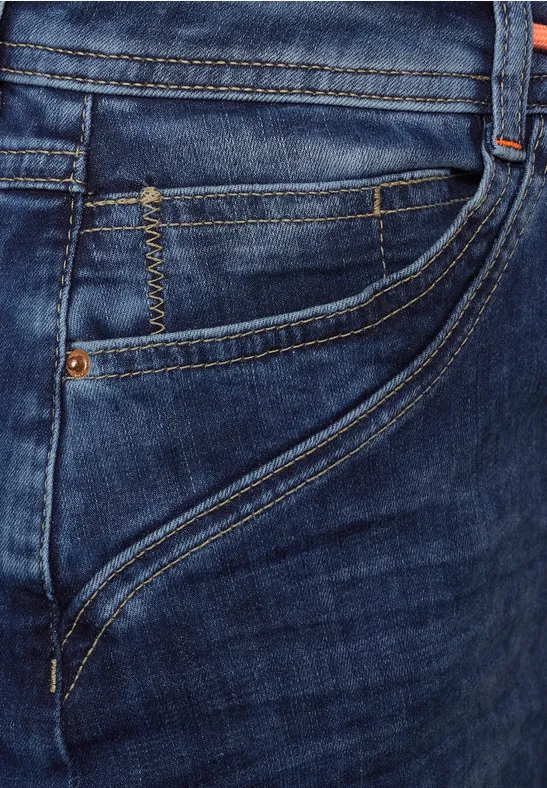 Blauer Jeansrock mid blue used wash