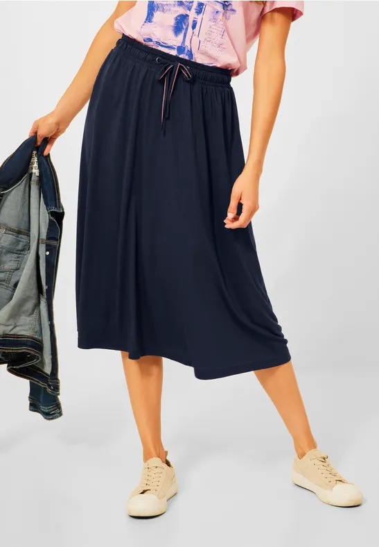 Jerseyrock in Unifarbe deep blue