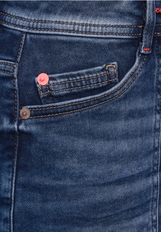 Jeansrock im Joggstyle mid blue wash