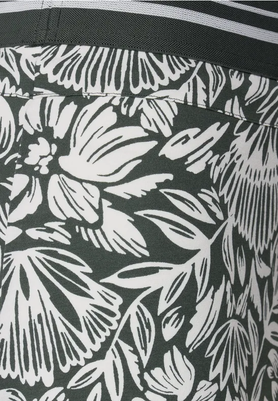 Midi Jerseyrock mit Print easy khaki