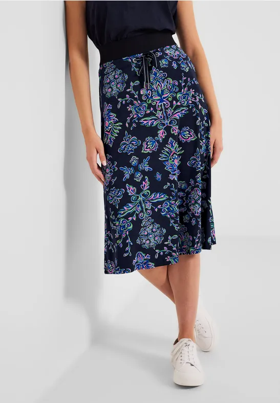 Midirok met print deep blue