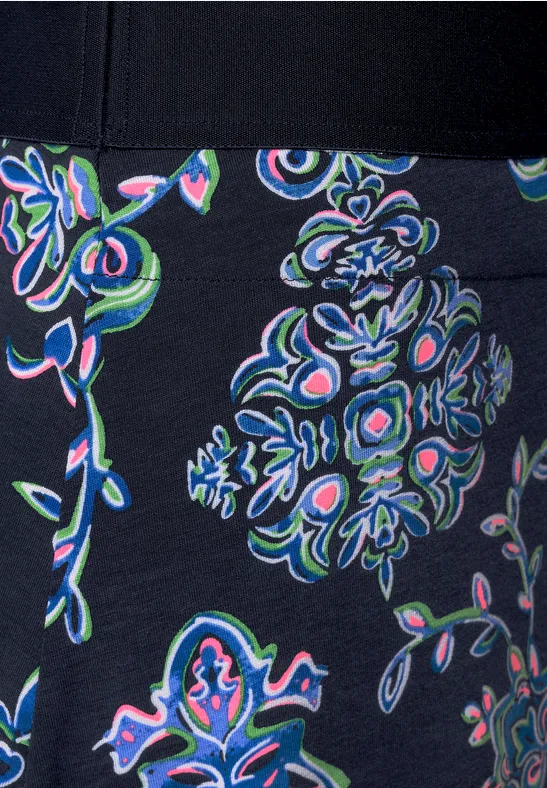 Midirok met print deep blue