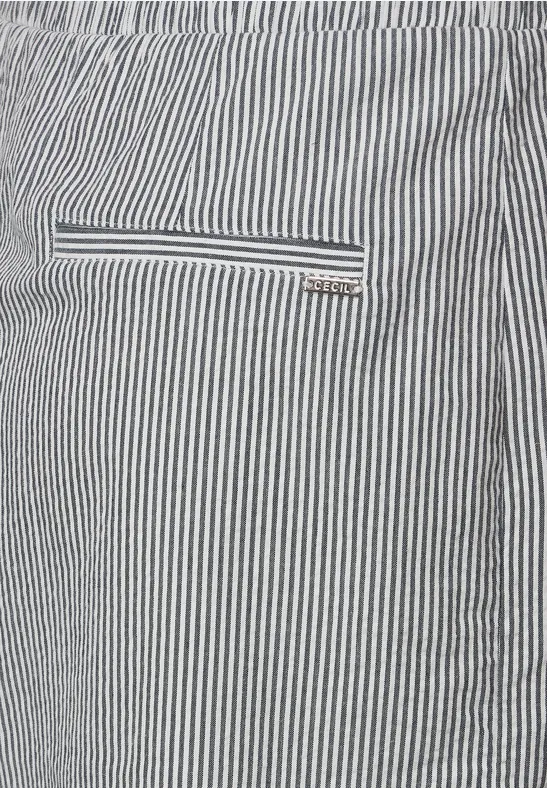 Seersucker Minirock deep blue