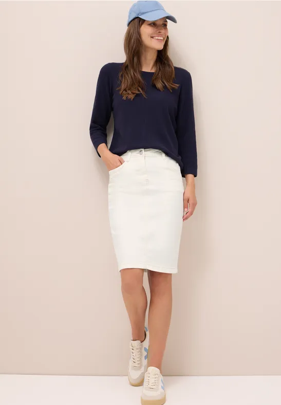 Jupe en jean light beige