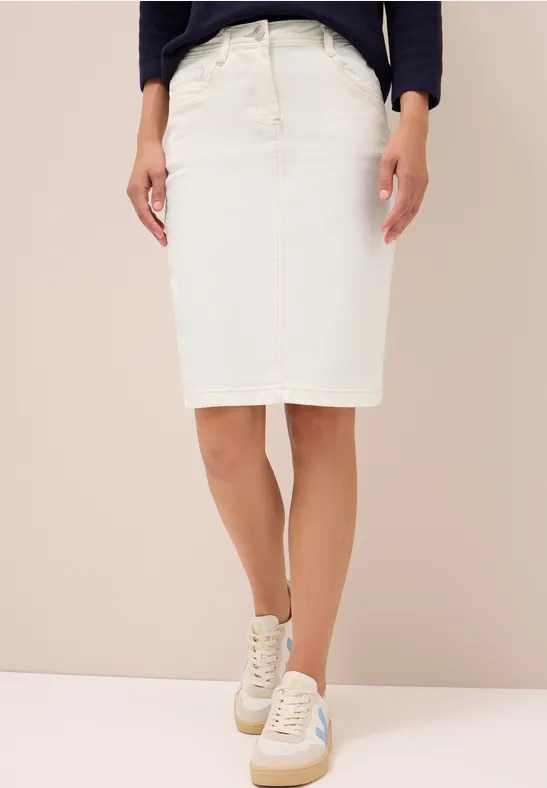 Jupe en jean light beige