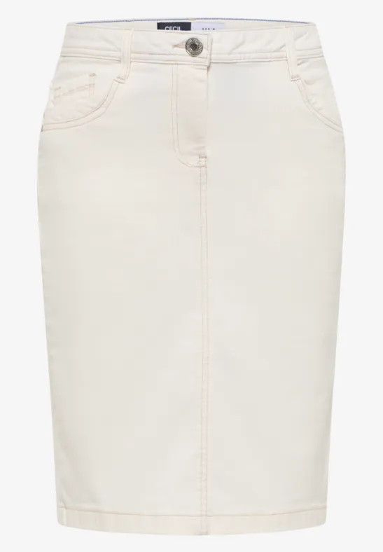 Jupe en jean light beige