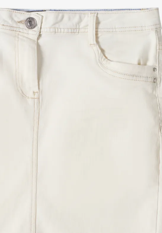 Jupe en jean light beige