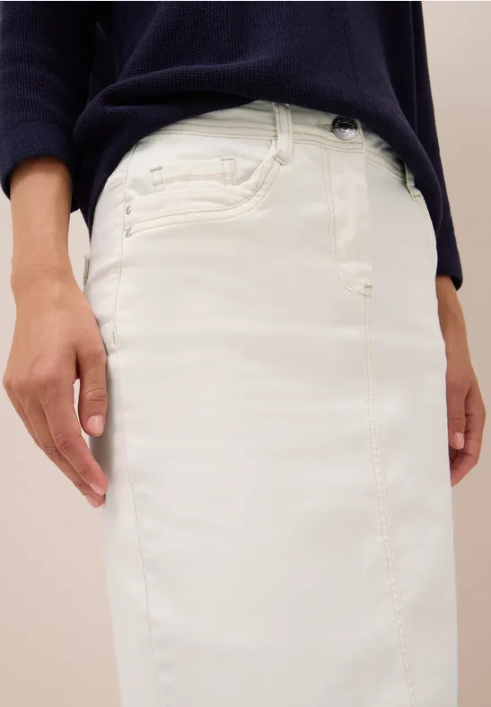 Jupe en jean light beige