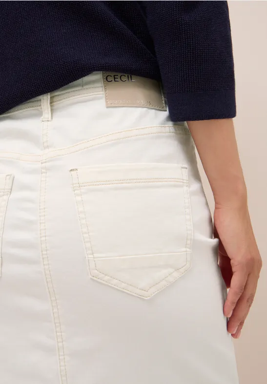 Jupe en jean light beige