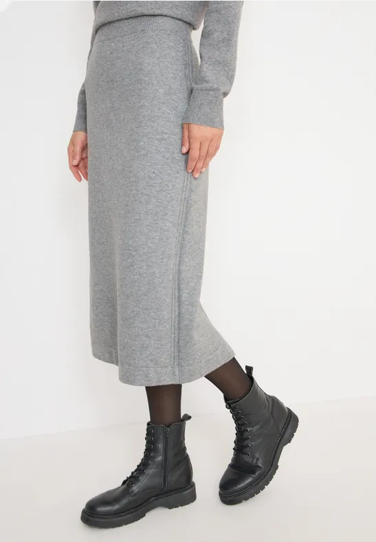 Jupe avec détails structurés sporty grey melange