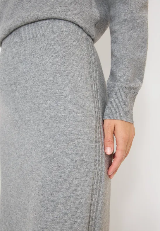Jupe avec détails structurés sporty grey melange