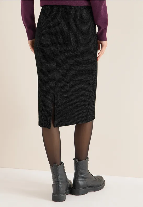 Midi satijnen rok Black
