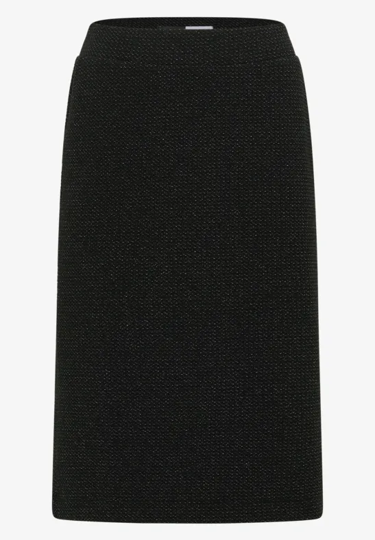 Midi satijnen rok Black
