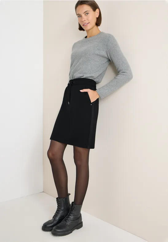 Jogg-Skirt mit Glitzer-Tape Black