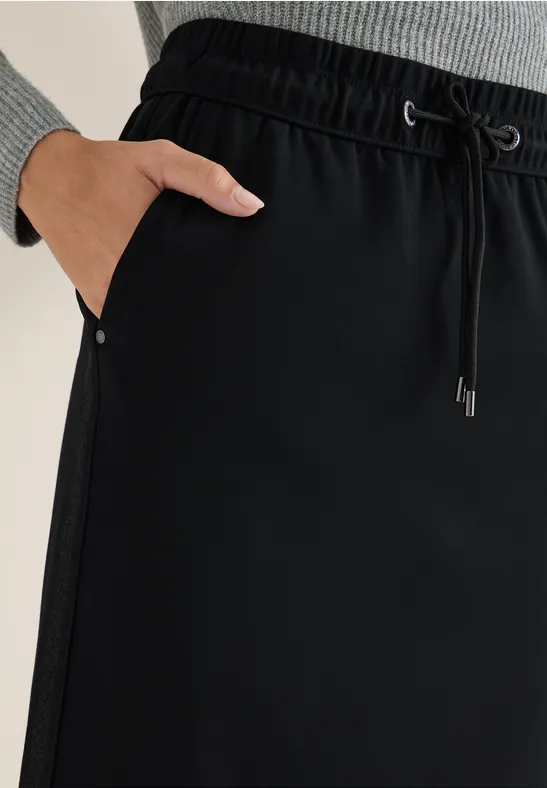 Jogg-Skirt mit Glitzer-Tape Black