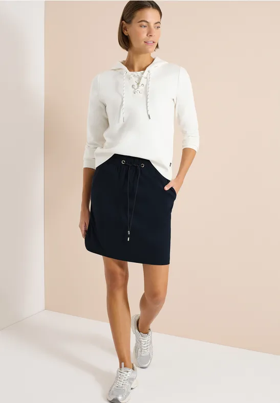 Jupe longueur genou avec détail de rayures universal blue