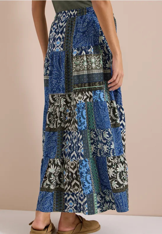 Midirok met grafisch patroon universal blue