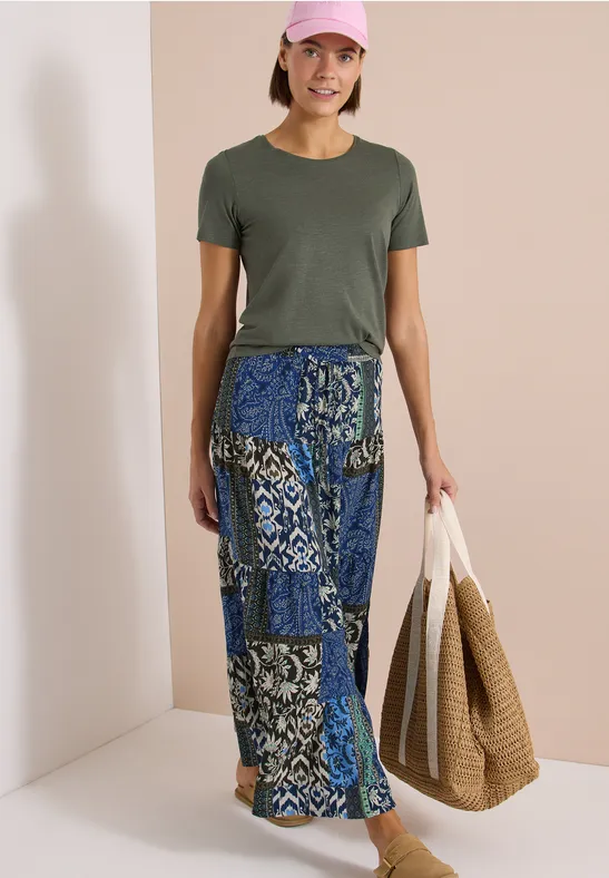 Midirok met grafisch patroon universal blue