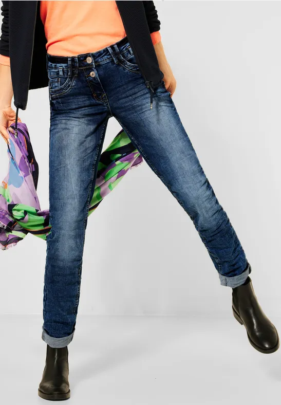 Mittelblaue Loose Fit Denim mid blue wash