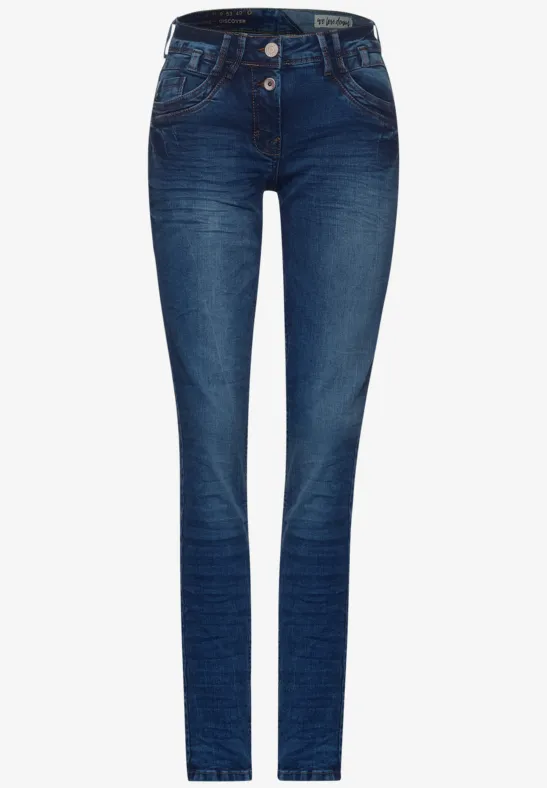 Mittelblaue Loose Fit Denim mid blue wash