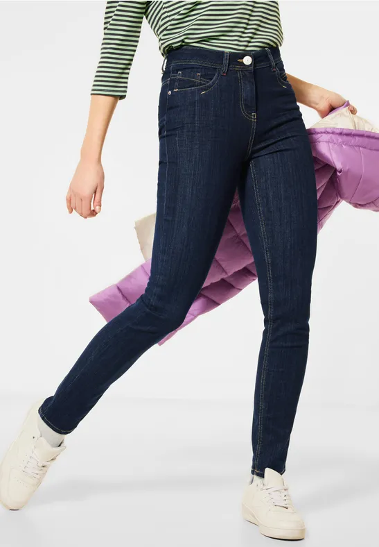 High Waist Denim rinsed wash
