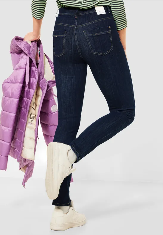 High Waist Denim rinsed wash
