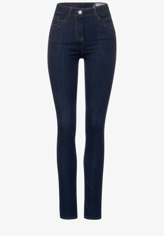 High Waist Denim rinsed wash