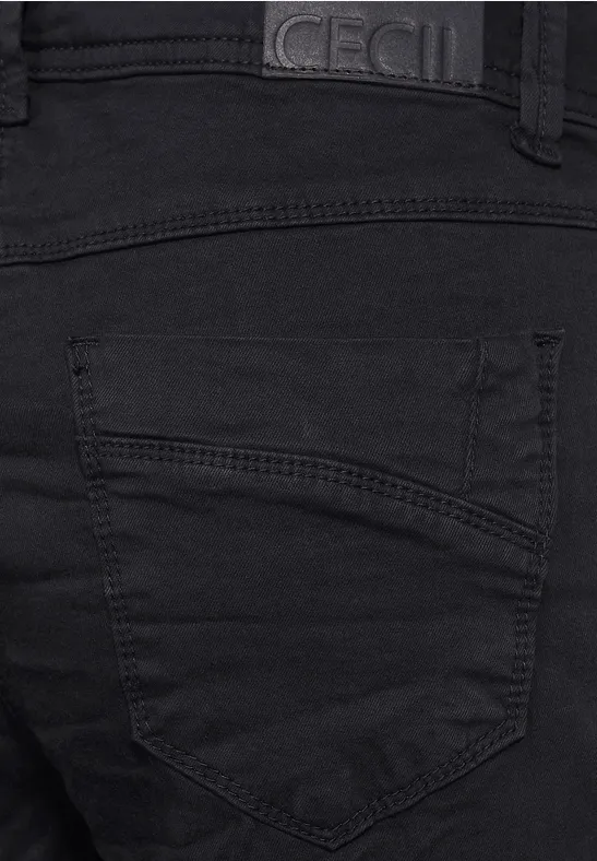 Casual fit met crash-effect carbon grey