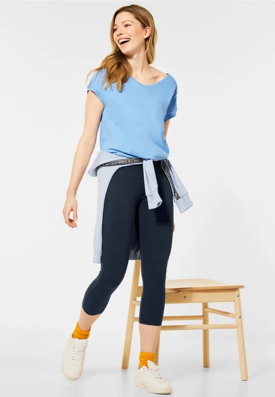 Leggings in Unifarbe deep blue