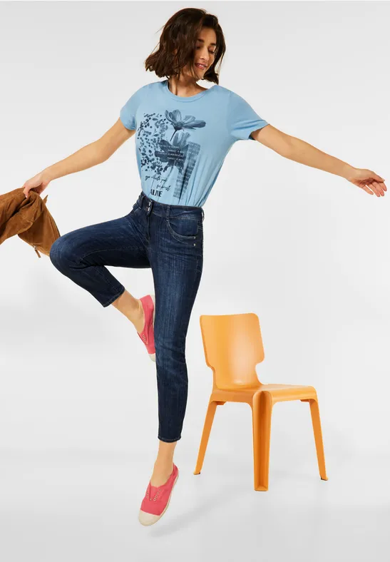 Slim Fit Denim in Blau mid blue wash