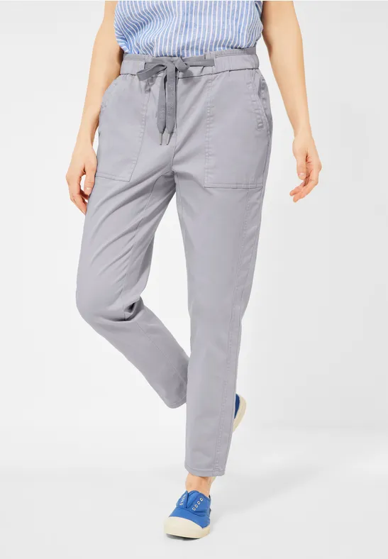 Pantalon coupe décontractée de couleur unie cool silver