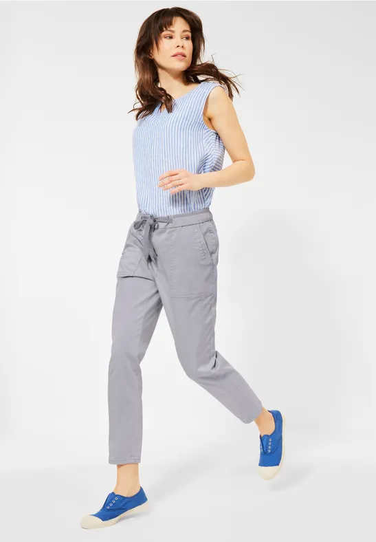 Pantalon coupe décontractée de couleur unie cool silver