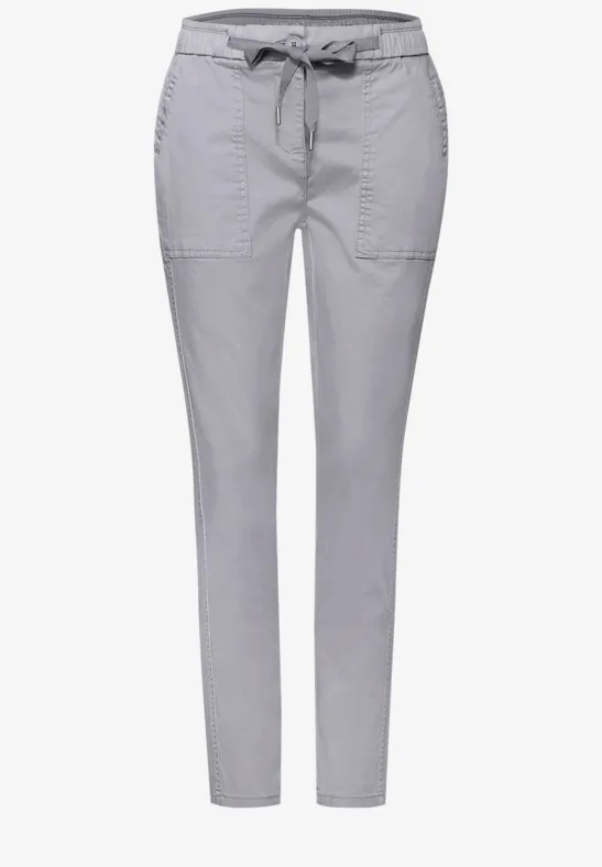Pantalon coupe décontractée de couleur unie cool silver