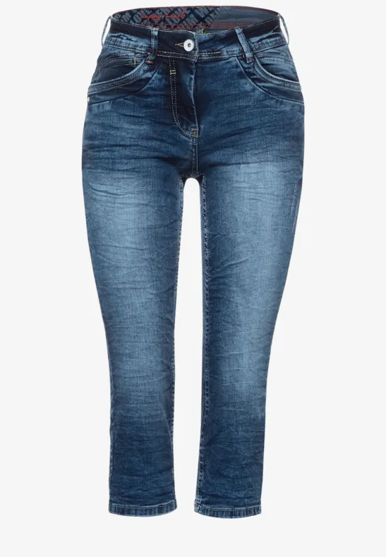 Jean Capri coupe ample Authentic mid blue wash